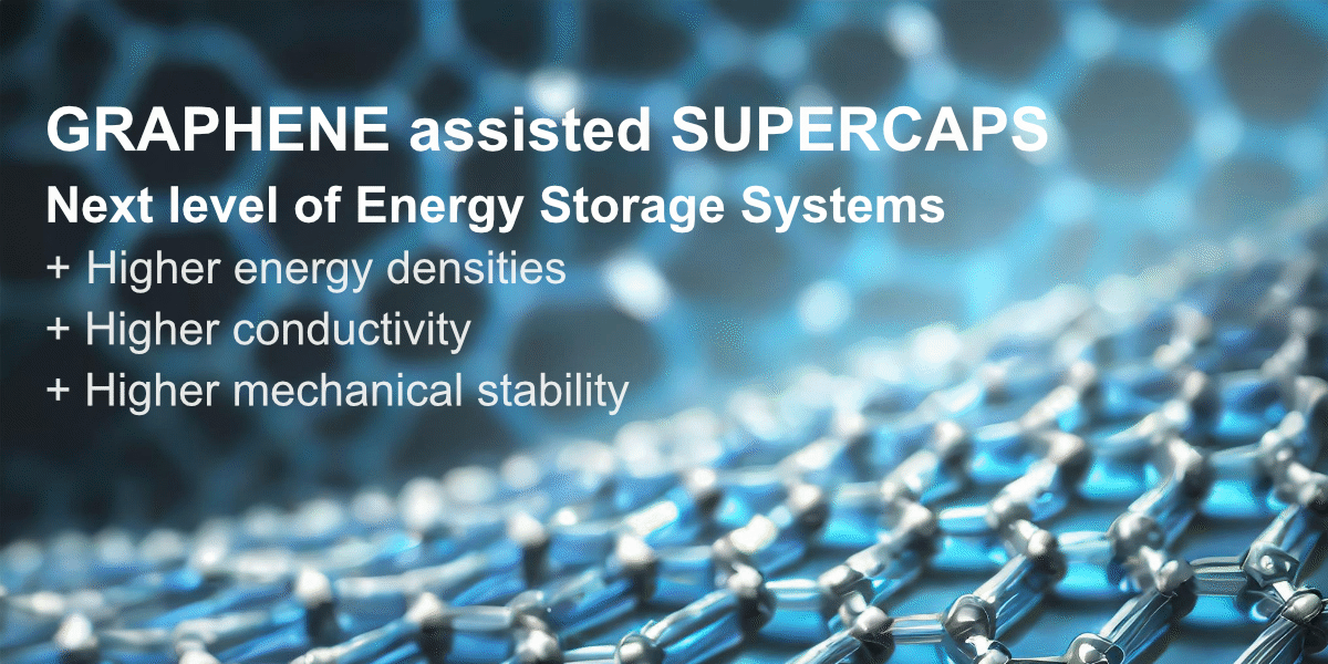 Graphene-supported supercap modules in energy storage systems